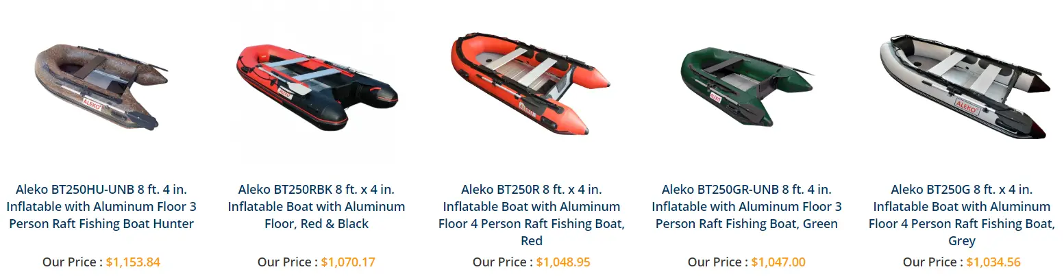 Inflatable boat choice
